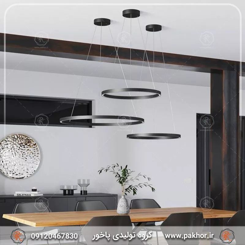 قیمت لوستر دایره ای مدرن برای نورپردازی سالن آرایش